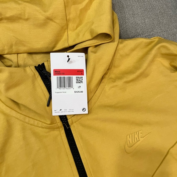 Nike Sportswear Tech Fleece Lightweight Men's Full-Zip Hoodie Gold Large - Picture 7 of 7